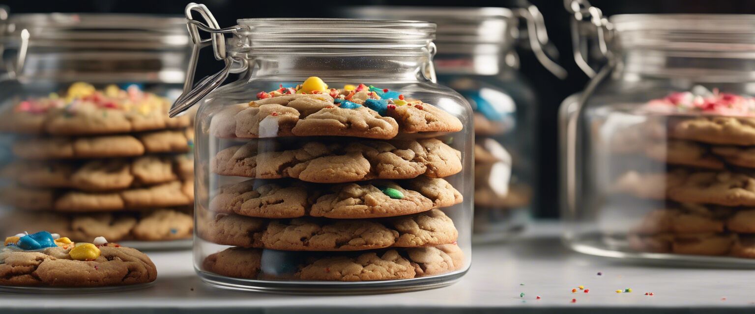 Low-sugar birthday cake cookies storage