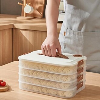 MANHONGYU 4-Layer Dumpling Box